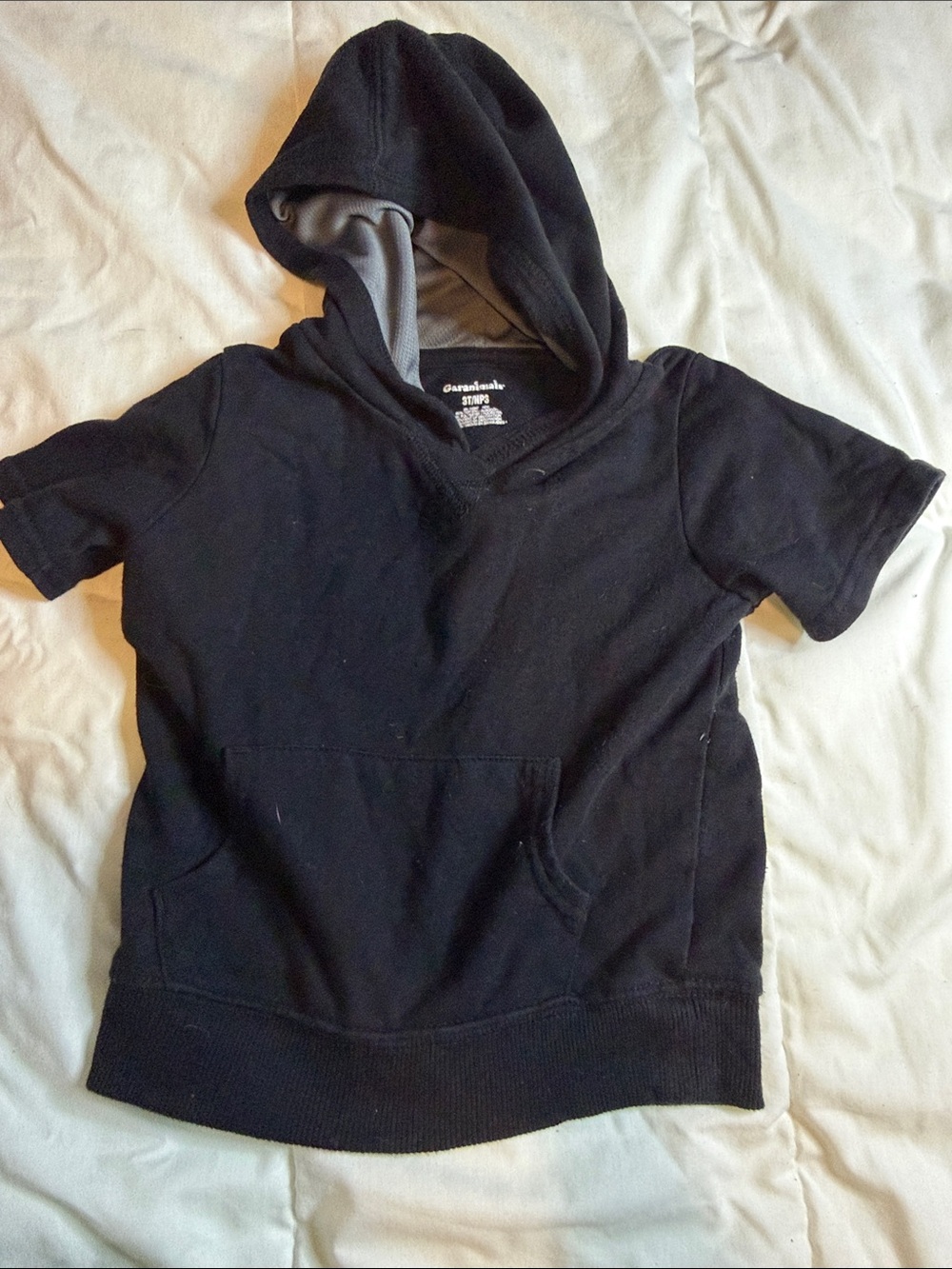 Garanimals Black Short-Sleeve Hooded Sweatshirt